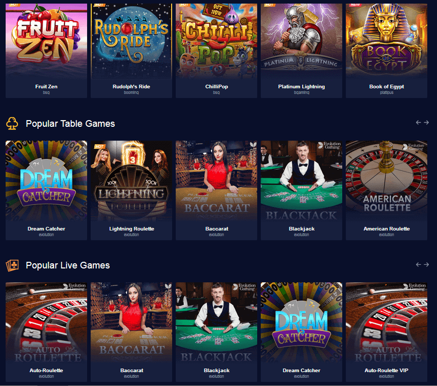 mBitcasino games